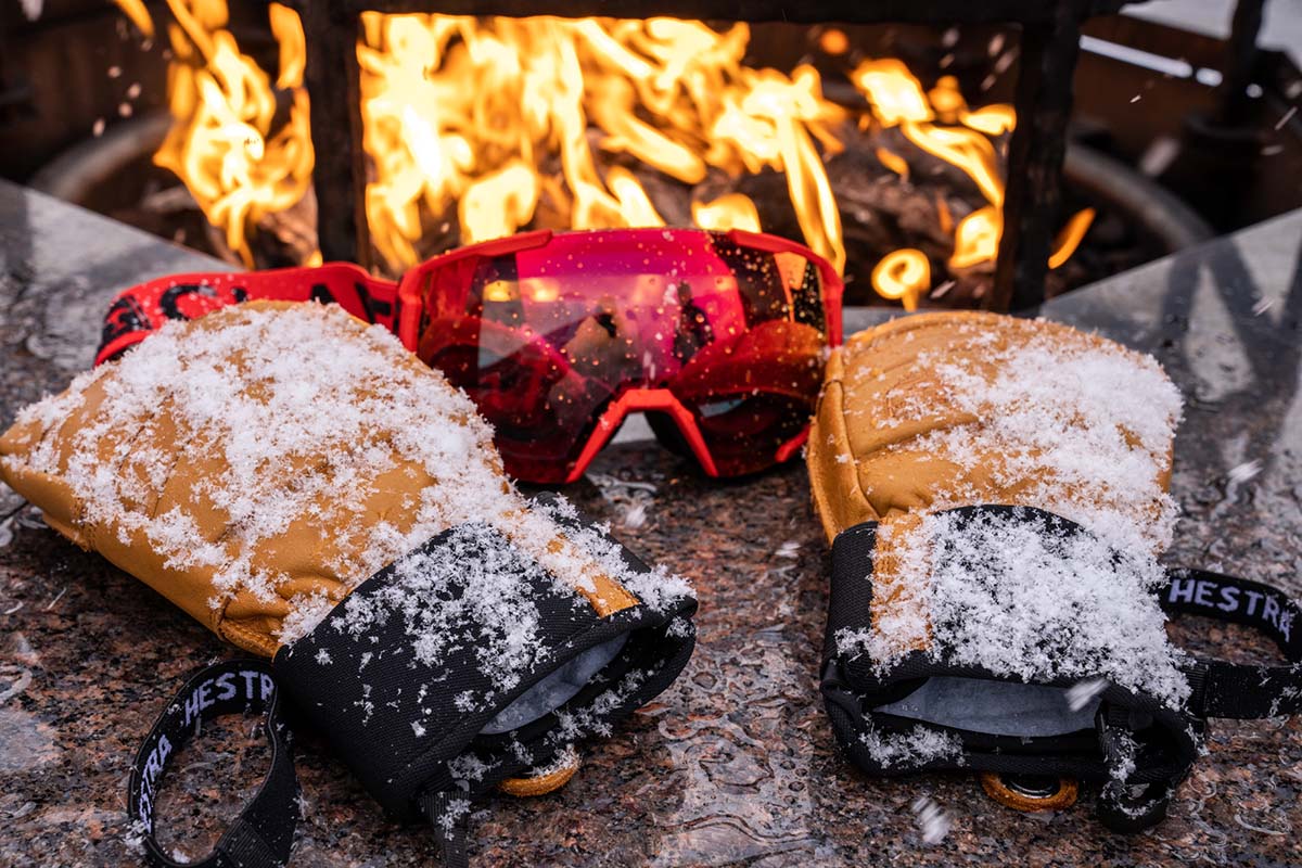 Winter mittens (waterproofing drying out by fire)